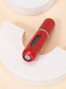 1入組5ml旅行裝可裝香水、洗髮露和洗澡露的可重複使用和便攜式帶帽噴霧瓶,底部可補充並帶泵芯噴霧的迷你香水瓶 - 紅色 - 查看 2