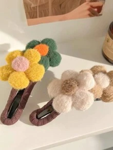 1入組花形鱷魚夾