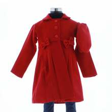 Abrigo para Niña Rojo 3733 Talla 1 a 9 Años - Rojo - Ver 2