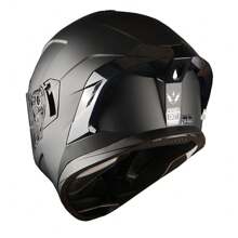 1Storm Motorcycle Full Face Helmet DOT Adults Street Bike Dual Visor Sun Inner Shield Anti Fog Pinlock Shield HJAH15: Glossy Black - Black and White - View 6