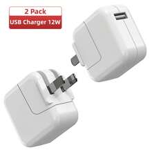 Ipad Iphone 充電器快速充電 2 包 Usb 壁式充電器可折疊塊 Iphone 充電旅行壁式插頭相容於 Ipad、ipad Pro、ipad Air、iphone - 白色 - 查看 1