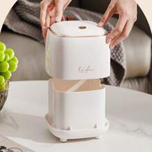 1個辦公桌桌面垃圾桶,壓式迷你垃圾桶,廚房浴室臥室辦公桌用品,家居裝飾 - 彩色 - 查看 4