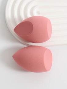 2pcs Beauty Makeup Blender Sponge For Liquid, Cream, And Powder Foundation, Multi-Color, Latex-Free, Dry And Wet Use Foundation Cream, Suitable For All Skin Types - Multicolor - View 5