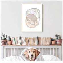 1pc Green Plant Abstract Line Retro Poster Nordic Wall Art Canvas Painting For Living Room Decoration, No Frame - Multicolor - View 1