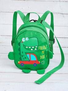 Children's Backpack Anti-Lost Cute Dinosaur Backpack For Travel, School, Outdoor Activities - Green - View 4