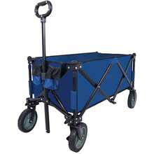 Carro De Playa Plegable Resistente Y Fácil De Transportar - Azul Marino - Ver 1