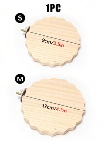 1 件/2 件木质花形栖息平台，适用于鹦鹉和仓鼠攀爬和跳跃平台，鸟笼配件，四季皆宜 - 杏色 - 查看 2