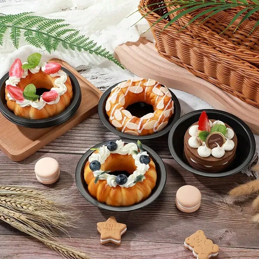 1個不粘迷你派盤-非常適合烘焙,空氣炸鍋使用等-非常適合派對,野餐和甜點 - 黑色 - 查看 1