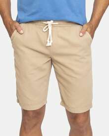 Men Denim Shorts - 卡其色 - 查看 1