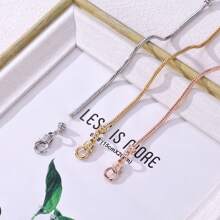 1個以鍍銅鍍銀/鍍金/玫瑰金色條紋鏈鐵鏈手鍊,具有可調節的珠狀設計,可用於diy - 玫瑰金 - 查看 6