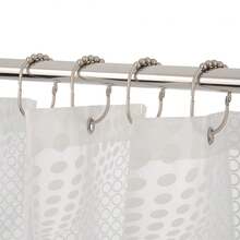 Shower Curtain Rings, Metal Wide Curtain Rings For Bathroom Shower Rods And Window Curtains, Matte Nickel, 12 Packs - Multicolor - View 2