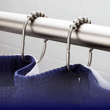 Shower Curtain Rings, Metal Wide Curtain Rings For Bathroom Shower Rods And Window Curtains, Matte Nickel, 12 Packs - Multicolor - View 5