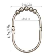 Shower Curtain Rings, Metal Wide Curtain Rings For Bathroom Shower Rods And Window Curtains, Matte Nickel, 12 Packs - Multicolor - View 4