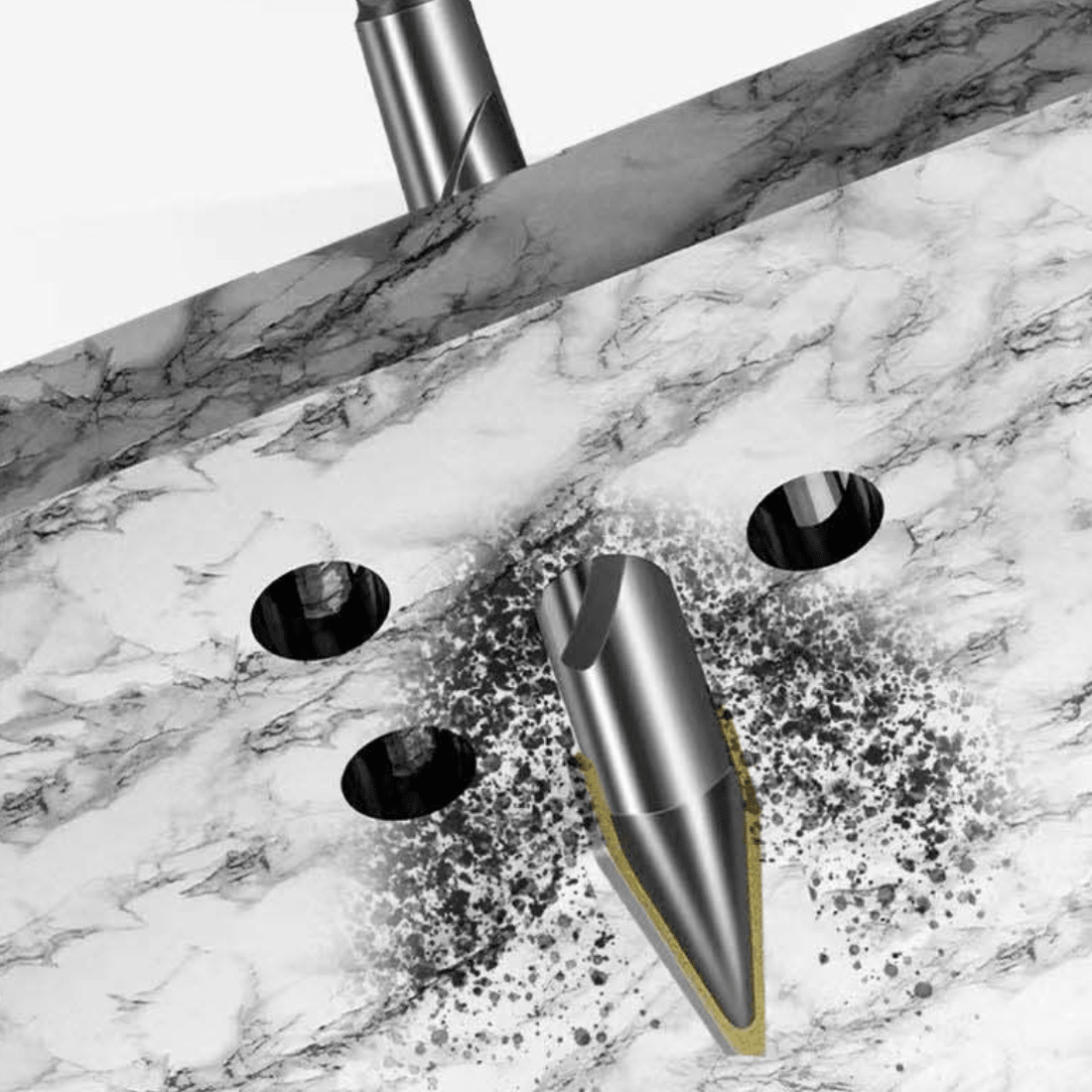 Exzenterbohrer Set - 4-teilig Für Glas, Fliesen & Stein (6-12mm) - Präzisionsbohrer Für Heimwerker