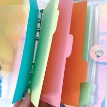 1套a6雷射鬆散頁夾筆記本,可拆式計畫本,配有6孔螺旋裝訂,現金預算會計 - 彩色 - 查看 4