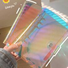 1套a6雷射鬆散頁夾筆記本,可拆式計畫本,配有6孔螺旋裝訂,現金預算會計 - 彩色 - 查看 3