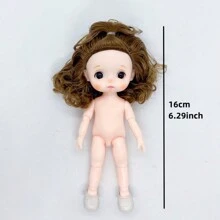 Cuerpo De Muñeca Ob11 De 16cm/6 Pulgadascon 13 Articulaciones, Ojos 3d, Juguete Personalizado De Bricolaje Para Vestir Para Niñas (el Color De Los Zapatos Es Aleatorio) - Camel - Ver 2