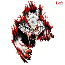 AD 1pc Funny Angry Wolves PVC Motorcycle Car Sticker Fashion Car Styling Stickers Decal Car Styling Decoration - Grey - View 10