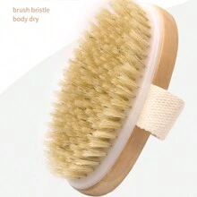 1入圓木身體沐浴刷,帶按摩功能 - 米色 - 查看 5