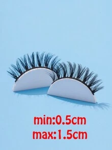 7pairs/Set Natural Length & Cross Design False Eyelashes For Daily/Party Wear, 0.5-1.5cm - Natural Lashes - View 9