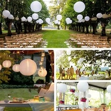 12 Inch White Paper Lantern, Wedding Party Decoration, Hanging Lantern Decoration For Engagement, Baby Shower, Birthday Party - Grey - View 7