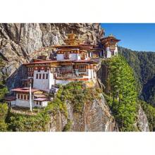 500 Piece Jigsaw Puzzle, View Of Paro Taktsang, Tiger's Nest, Puzzle Of Bhutan, Himalayan Mountain Puzzle, Bhutan, Adult Puzzles, Castorland  B-53445 - 紅色 - 查看 2