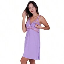 Maternity Sleepwear - 紫色 - 查看 2