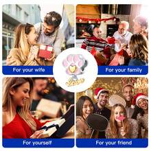 1 件镀银心形和字母“爱”和狗爪形串珠饰物，可制作成 DIY 手链和项链，是送给姐妹的绝妙礼物 - 杏色 - 查看 6