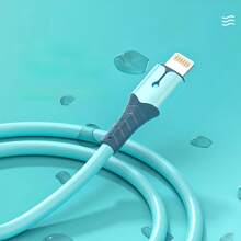 快充液晶流光數據線，高效傳輸充電線，可兼容 iPhone 14 Pro Max/14 Pro/14 Plus/14/13/12/11/XS/XR/8/7/6/AirPods/iPad 系列 - 紅色 - 查看 5