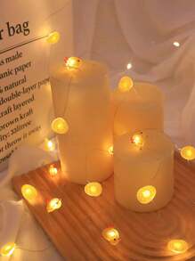 1pc Easter Themed Chicken And Egg Shaped Led String Lights, Battery Operated, 2m/20 Lights - Yellow - View 4