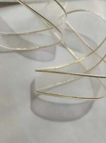 10 M Ribbon, Gold Contour Organza Ribbon, Ideal For Gift Packaging, Crafts And Event Decoration - Pearly White - View 1