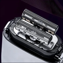 Kemei Km-Tx1 Men's Electric Shaver, Metal Body, Gold/Silver, Usb Rechargeable, Reciprocating Blade - Silver - View 4