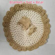 Newborn Photography Props Blanket Knitted Posing Mat Background Photography Accessories Bear And Rabbit Set Baby Photo Baby Shower Family Decorations Gifts Baby Shower Easter Gifts Things For Girls/Boys