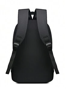 新学期双肩包-男士休闲商务旅行背包-初中生大容量包-女士笔记本电脑包-男士背包 - 藍色 - 查看 3