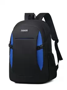 新学期双肩包-男士休闲商务旅行背包-初中生大容量包-女士笔记本电脑包-男士背包 - 藍色 - 查看 1