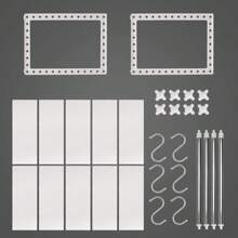 LUCKUP Expandable Under Sink Organizer 2-Tier Adjustable Shelf Organizer With 10 Removable Panels And Stainless Steel Pipes With Hooks, Multifunctional Storage Rack - White - View 4