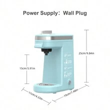 Chulux咖啡機單服咖啡沖泡機,兼容pods,茶葉pods,5-12oz杯子,12oz可拆卸水箱,120v 800w - 淺藍色 - 查看 10