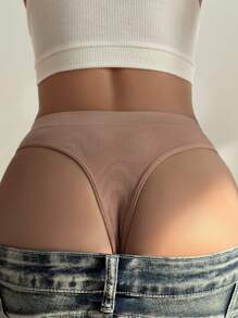 7pcs/Set Women's Sexy High Waist Thong - Black - View 6