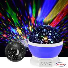 Projetor Luminária Abajur Estrelas Galaxy 360º Céu Estrelado Star Lua Led Festas E Comemorações - Multicolorido - Visão 5