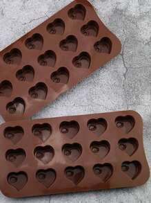 1入組矽膠翻糖模具,各種形狀巧克力模具,矽膠食品模具,耐高溫,適用於製作各種糖果 - 愛心款 - 查看 7