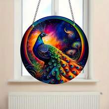 1入孔雀風鈴帶金屬鏈,用於diy花園牆壁裝飾、家居擺設、沙灘派對用品和完美的禮物 - B44孔雀 - 查看 8