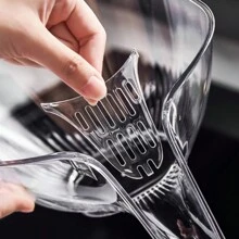 Multi-Functional Drain Basket Kitchen Sink Drain Strainer Basket Drain Rack Basket With Spout For Vegetables Fruits Drainage Basket - Transparent Gray - View 6