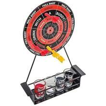 Jilibaba Drinking Game Dart Shot Party Games Roulette Bar Game With 4 Glass Cups And 1 Target Rack Novelty Gifts - Apricot - View 6