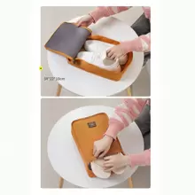 7pcs Compression Packing Cubes, Contrast Color Travel Storage Bag Set, Digital Toiletries Cosmetics Packing Storage Bag, Patchwork Clothes Shoes Organizer For Suitcase Luggage Travel Holiday Essentials Holiday Travel Essentials Travel Bag Travel Accessories - Orange - View 9