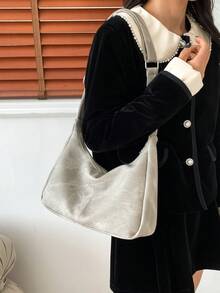 Winter Women's Cross-Body Bucket Bag - White - View 8