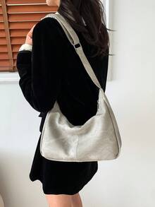 Winter Women's Cross-Body Bucket Bag - White - View 10