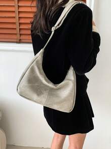 Winter Women's Cross-Body Bucket Bag - White - View 11