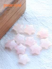 Pink Crystal Star Shaped Pendant With Side Hole, Diy Jewelry Making Material For Women's Bracelet And Earring - Pink Quartz Stars 5 Pieces - View 8
