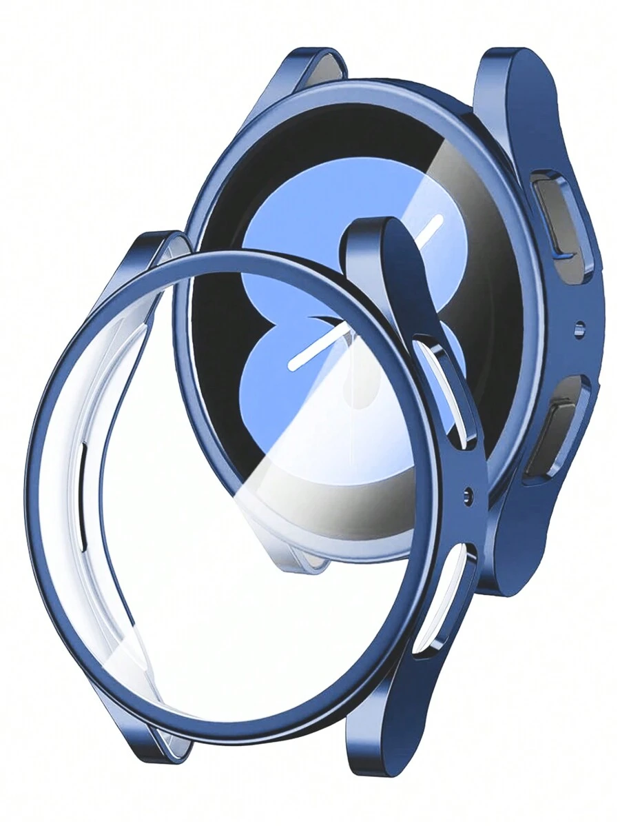 1pc Samsung Galaxy Watch Case For Men And Women'S Sports And Leisure, Scratch Resistant, Drop Resistant, Waterproof, Soft Tpu Material Watch Protection Case, Compatible With Samsung Galaxy Watches 4, 5, 6, 7, 40mm/44mm, Nano Vacuum Coating, Smooth Appearance, Easy To Wear And Charge, Providing 360 ° Protection For Your Watch - Blue - View 1