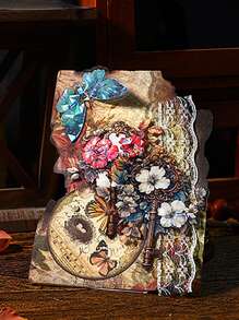 每包10張寵物蕾絲邊裝飾貼紙,diy手工藝品裝飾材料,手機/電腦/筆記本美學配件 - 白色 - 查看 6